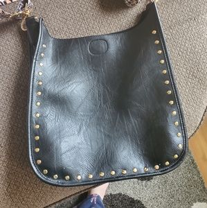 Adhorned black studded crossbody